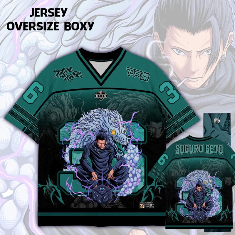 Anime Merchandise For Men - アニメ呪術廻戦 Choso プリントジャージシャツ男性女性カジュアルヒップホップストリート特大 V ネック Tシャツアニメファングッズ