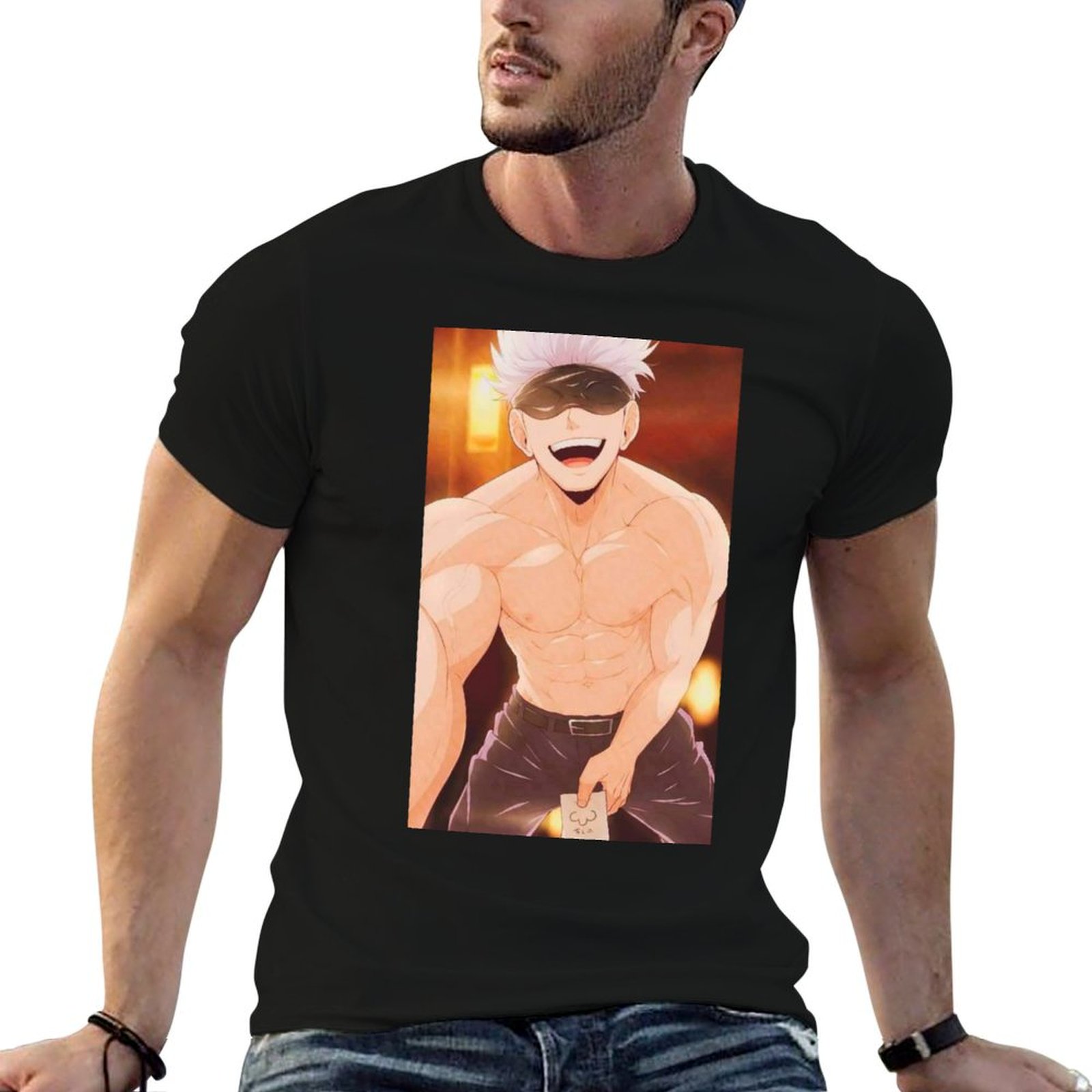 Anime Merchandise For Men - 五条悟グッズ Tシャツ 男性用グラフィック Tシャツ 男性用アニメ Tシャツ