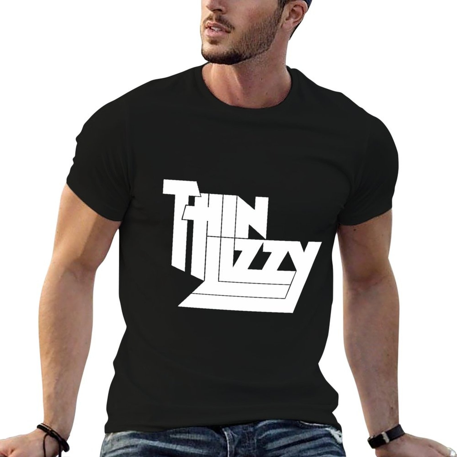 Anime Merchandise Shirt - ザ・ボーイズ・アール・バック・イン・タウン シン・リジー・マーチャンダイズ Tシャツ アニメTシャツ オーバーサイズ メンズTシャツ