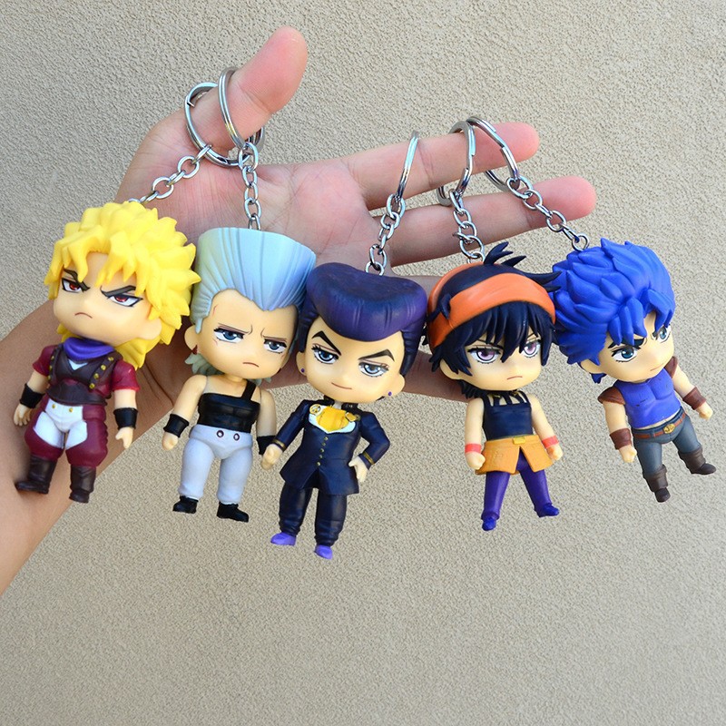 Jojo Anime Merchandise - 5個/セット アニメ ジョジョの奇妙な冒険 Q版 キーホルダー アクションフィギュア