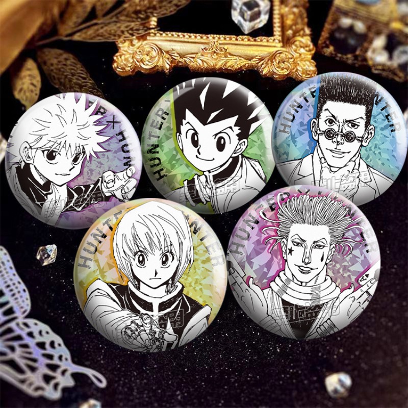 Pin Button Badge - 5 個 HUNTER×HUNTER 漫画キャラクターボタンバッジピンブローチコレクタブルお土産ギフトアニメ愛好家向け 58mm
