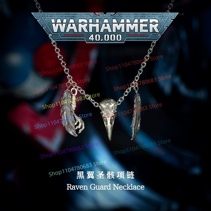 Anime Merchandise For Men - 40K レイブンガードネックレス、レトロな服飾品、男性用バックパック用のトレンディなペンダントチャーム、ゲームグッズコレクション用ギフト