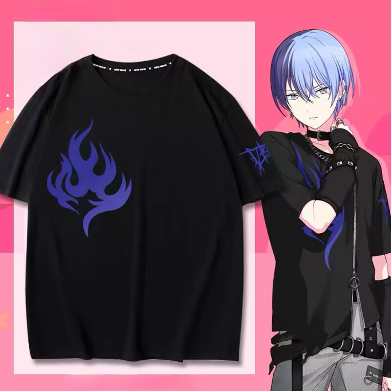 Anime Merchandise Shirt - 「ワールドプロジェクト」cos アニメ ゆったり 半袖 Tシャツ トップス