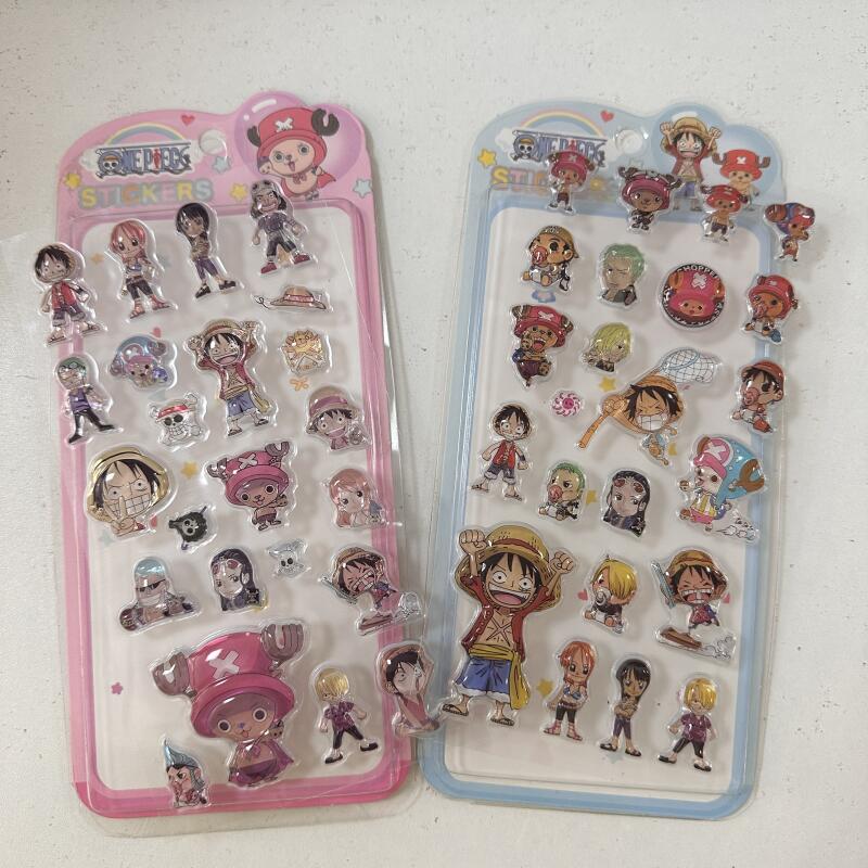 Anime One Piece Merchandise - ワンピース モンキー・D・ルフィ ロロノア・ゾロ 漫画 3D レリーフステッカー