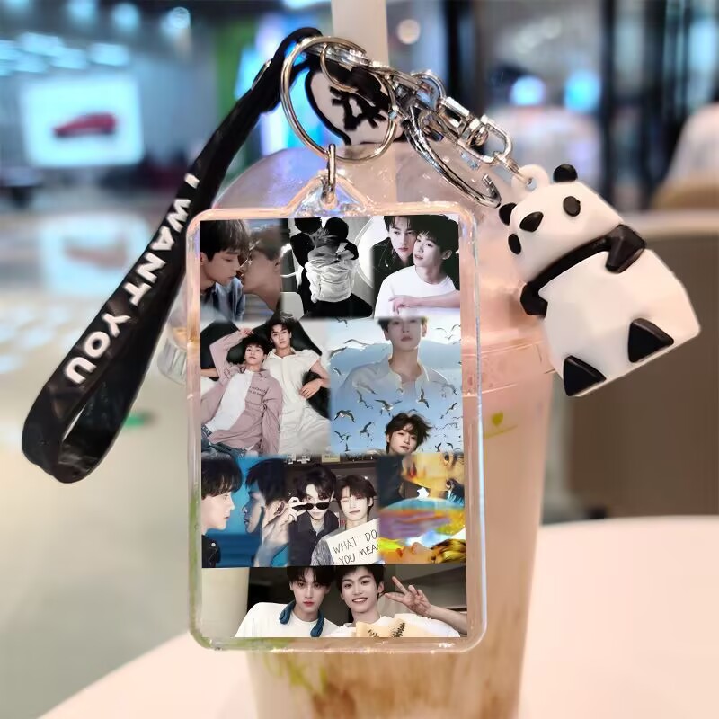 Anime Merchandise Keychains - 天尋寧、両面キーホルダー、「逆愛」グッズの写真、パンダペンダント、漫画ペンダント、小さな贈り物