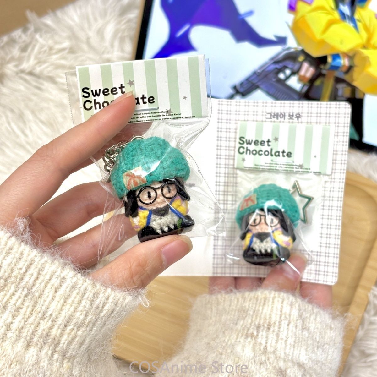 Cute Anime Merchandise - VALORANT キルジョイ ゲームコスプレ ニットボディ ミニぬいぐるみ バッグペンダント