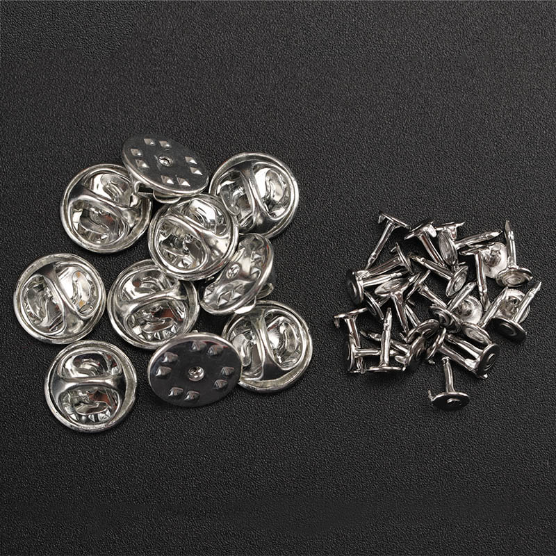 50セット/ロットゴールドロジウム銅ネイルタイタックラペルピ - Pin Button Badge のレビューと価格