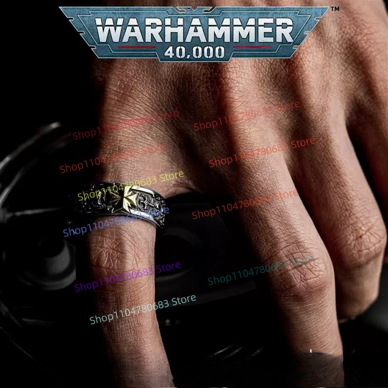 40Kブラックテンプラーズ十字軍誓約指輪 高品質コレクタブル - Anime Merchandise For Men のレビューと価格