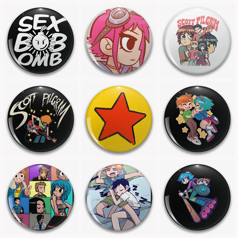 31 スタイルアニメスコットピルグリムウォレスラモナボタンピ - Pin Button Badge のレビューと価格