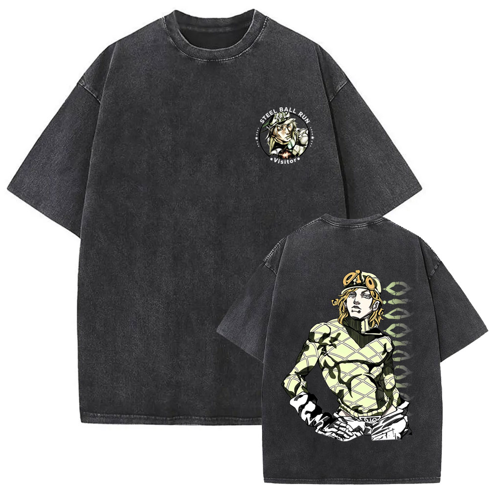 ウォッシュドヴィンテージアニメジョジョの奇妙な冒険Tシャツ漫 - Jojo Anime Merchandise のレビューと価格