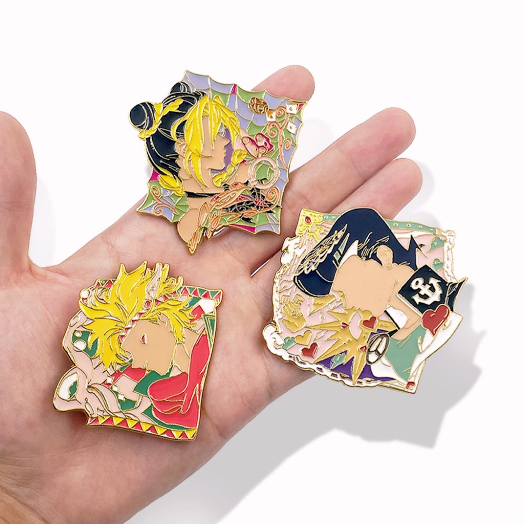 ジョジョの奇妙な冒険エナメルブローチ、バッグ、ジャケット、バ - Jojo Anime Merchandise のレビューと価格