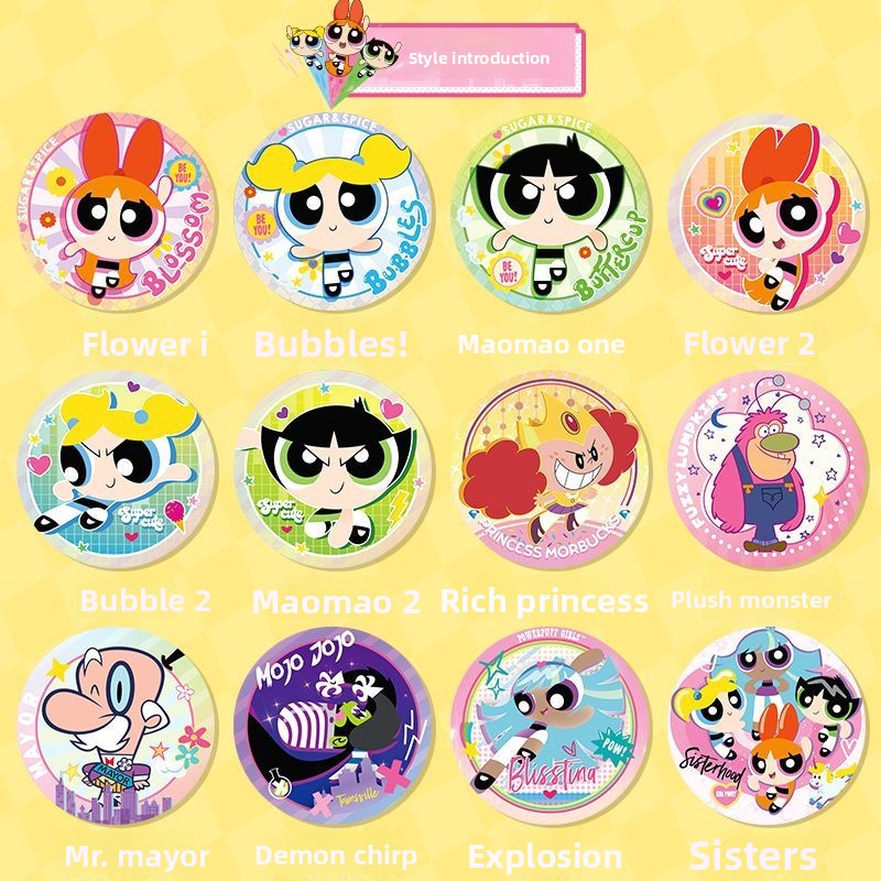 公式パワーパフガールズグッズ缶バッジブラインドボックス（フル - Anime One Piece Merchandise のレビューと価格