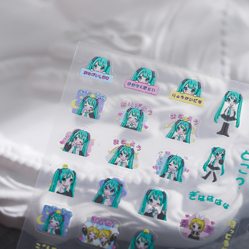1 個初音ミク漫画ネイルアートステッカーネイルパーツ日本のア - Anime Merchandise Nepal のレビューと価格