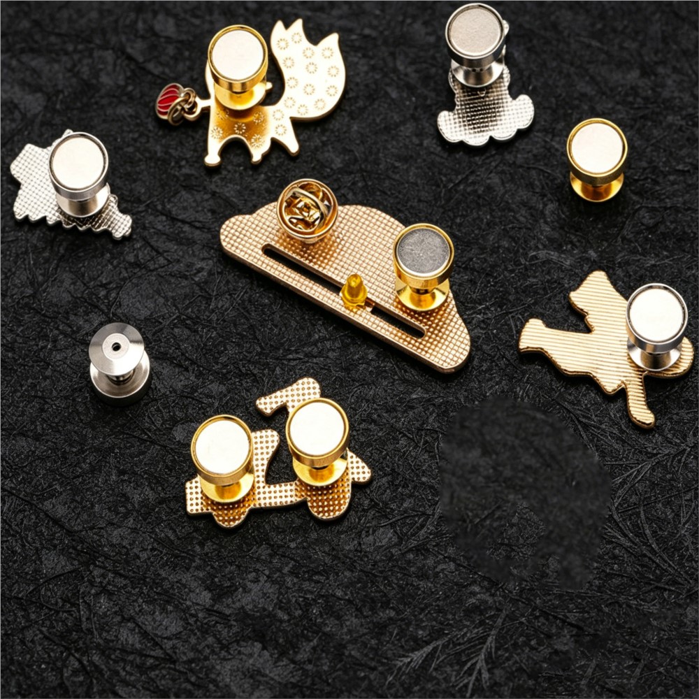 10 ピース/ロット磁気クラスプと非磁性ピンブローチロックピ - Pin Button Badge のレビューと価格