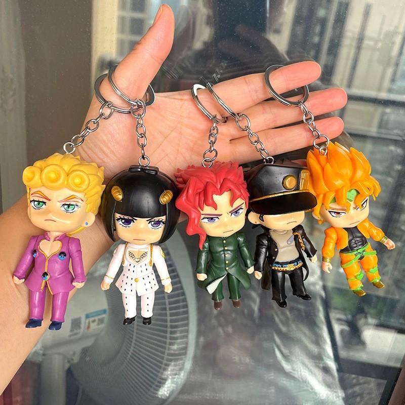 5個/セット アニメ ジョジョの奇妙な冒険 Q版 キーホルダ - Jojo Anime Merchandise のレビューと価格