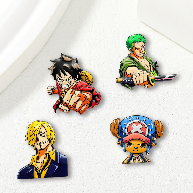 4 個ワンピース漫画キャラクターブローチセット Q バージョ - Anime One Piece Merchandise のレビューと価格